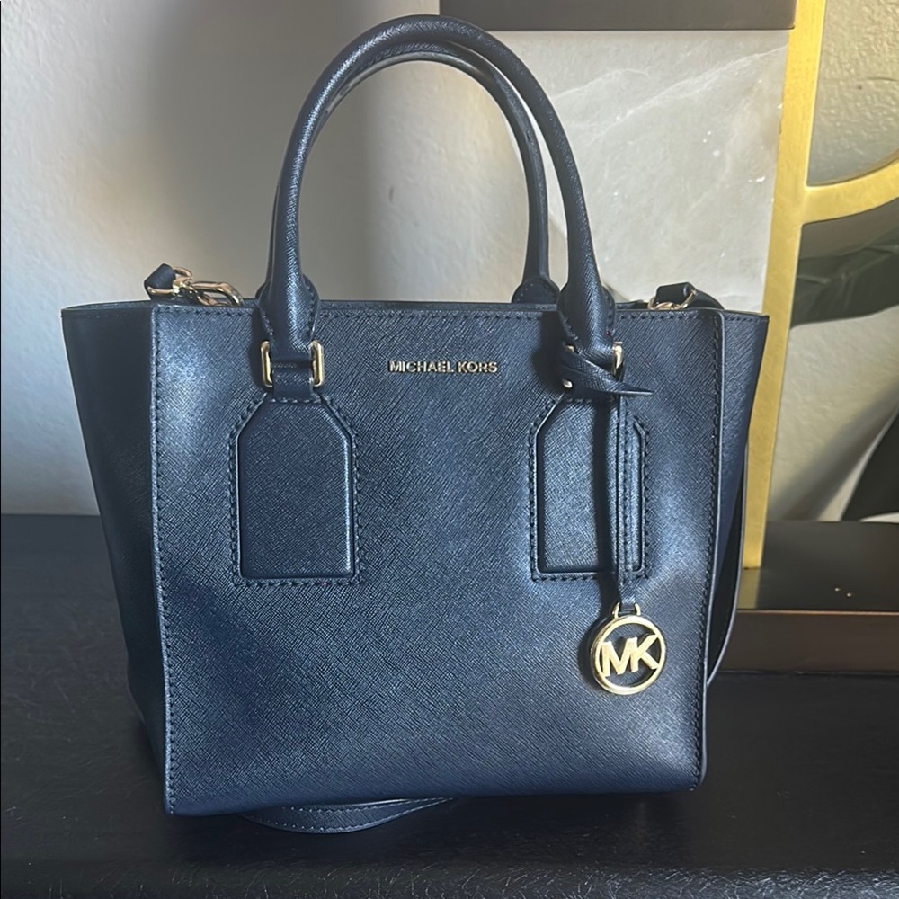 Michael Kors Black Leather Tote Bag